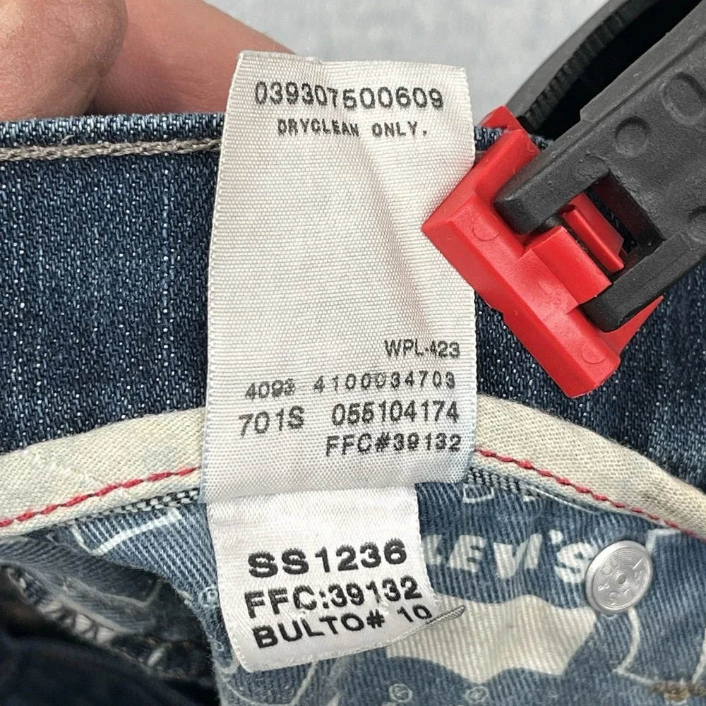 Levi's 510 Men's Blue Super Skinny Fit Red‎ Tab Denim Jeans Size 34 x 36